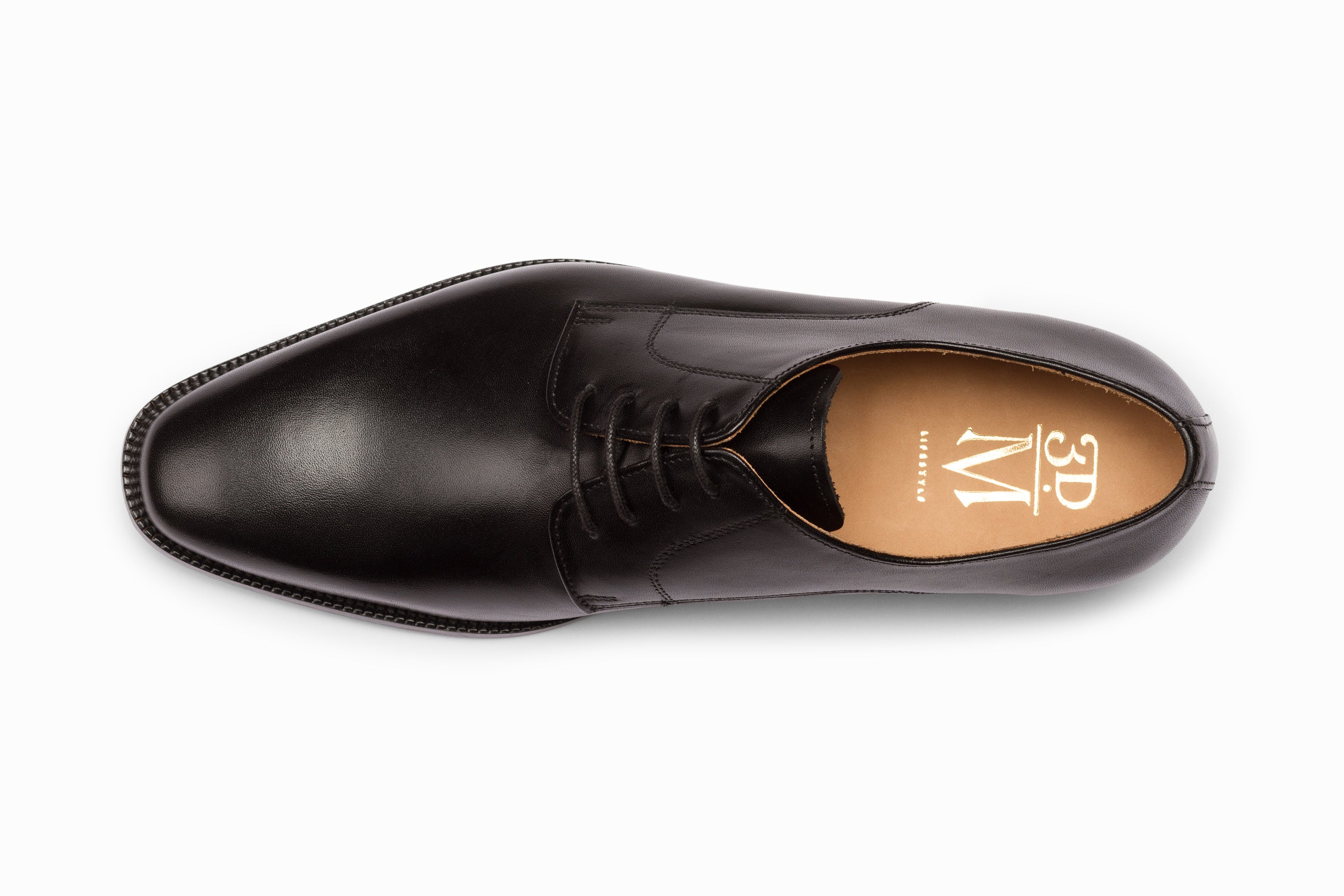 Plain Derby Black | Handcrafted Full-Grain Leather | 3DM – 3DM
