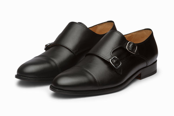 Buy Toecap Double Monks - Black colour shoe for men online – 3DM Lifestyle