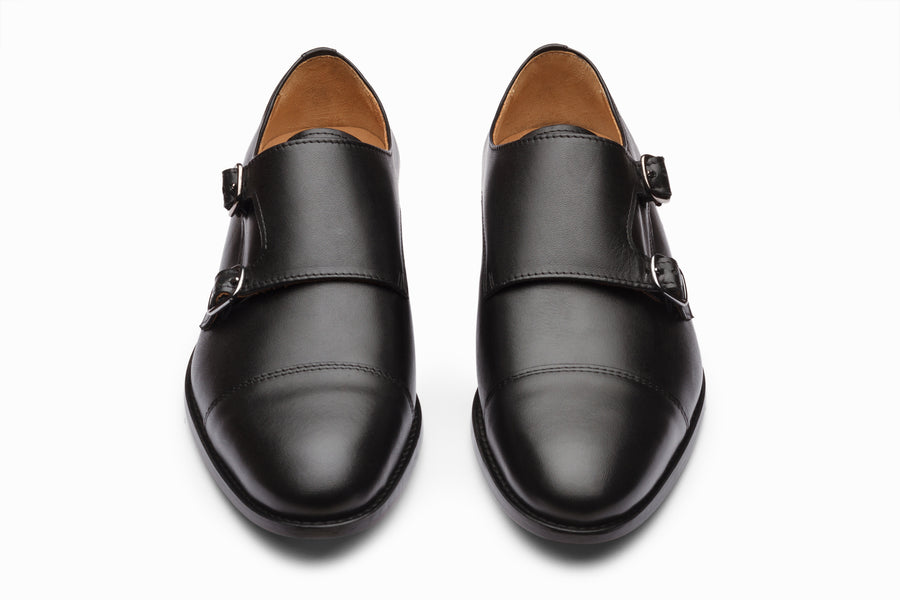 Buy Toecap Double Monks - Black colour shoe for men online – 3DM Lifestyle