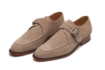 Claphalm Single Monkstrap - Taupe Suede (US 10, 11 & 14 Only)