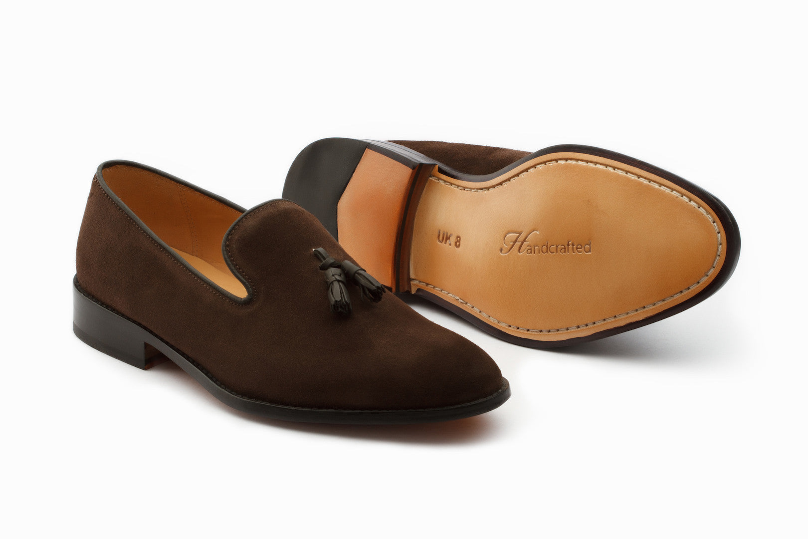 J. McLaughlin Men\'s Suede Tassel Loafers in Brown LOGAN Cognac Suede Tassel Slip-On Men main image 4
