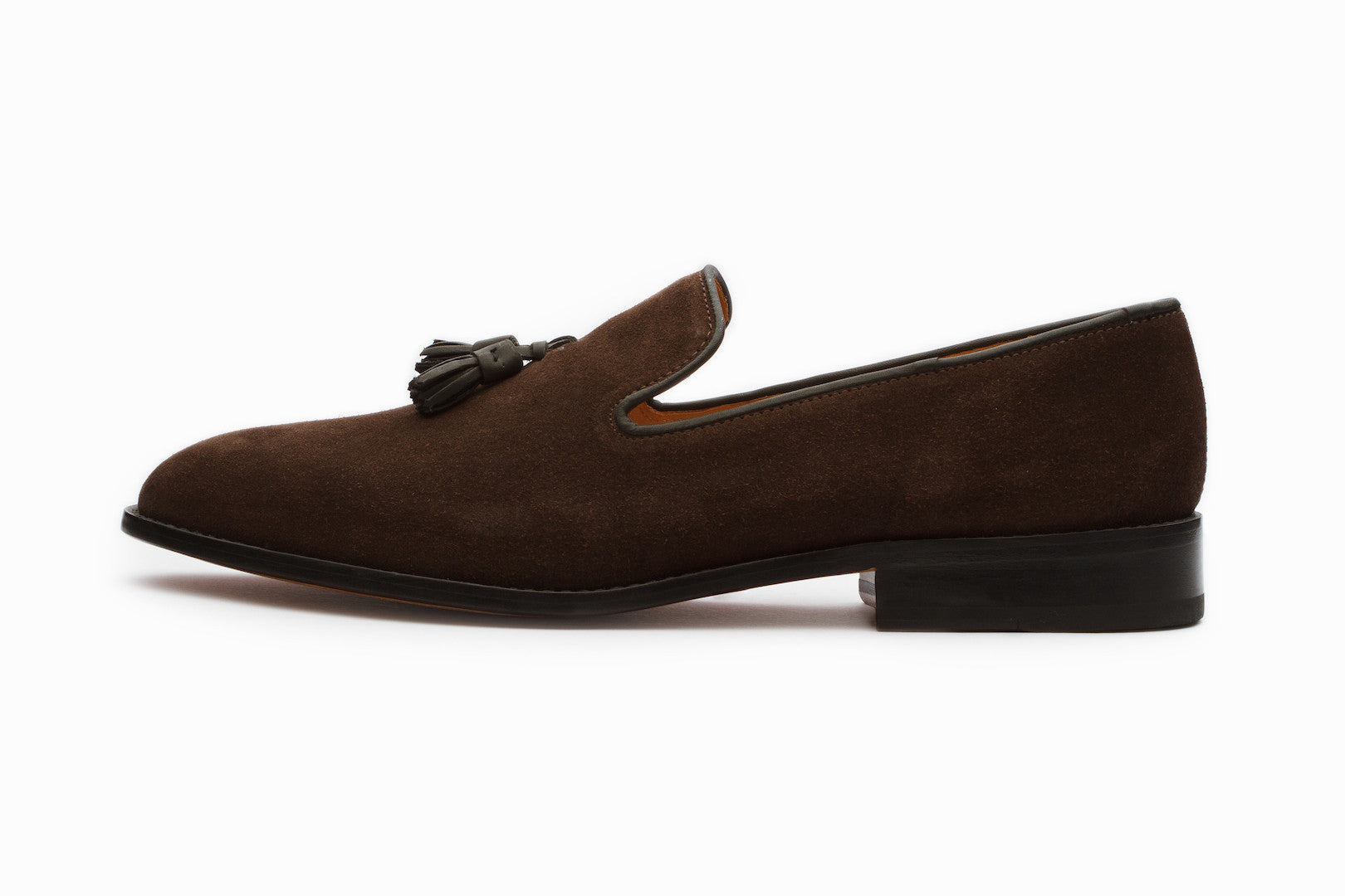 SAKS Fifth Avenue Men\'s Loafer Suede Leather Tassel  Brown Size 10 Men main image 3