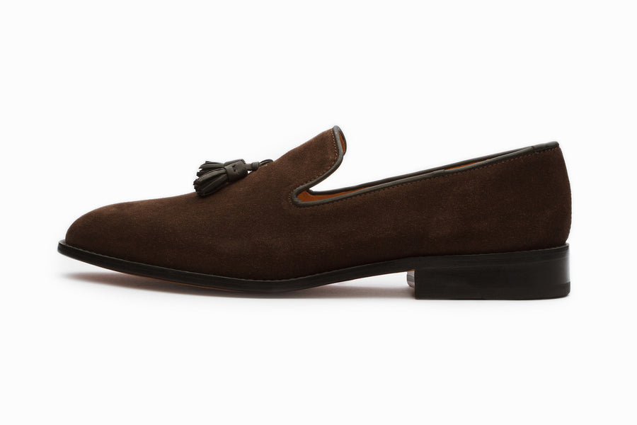 Loafers - Tassel Loafers - Brown Suede