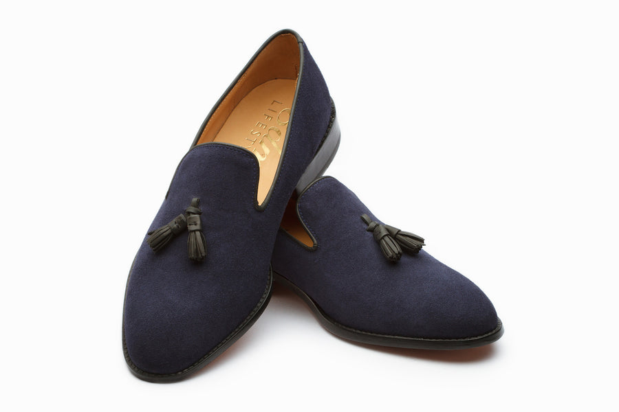Buy Tassel Loafers - Navy Suede colour shoe for men online – 3DM Lifestyle