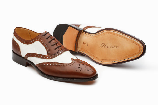 Buy Spectator Wingtip Oxford - Brown/White colour shoe for men online ...