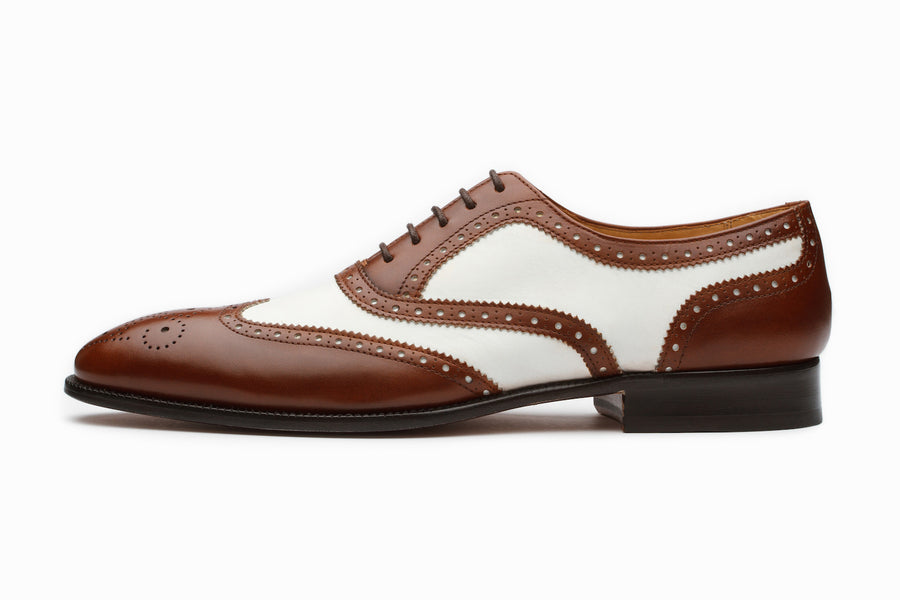 Brown & White Spectator Wingtip Oxford