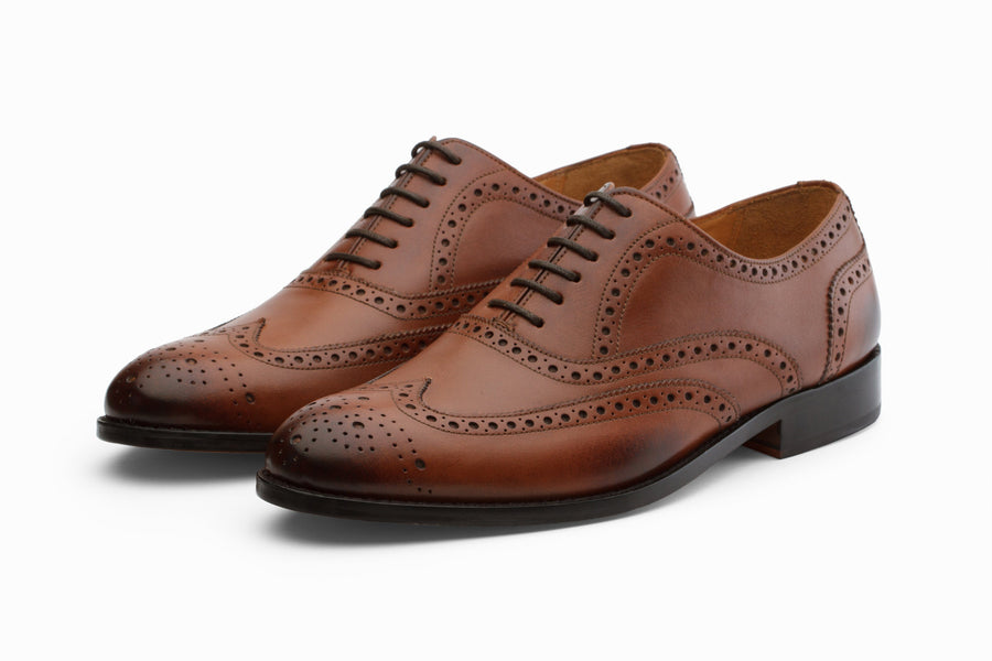 Wingtip Brogues - Dark Cognac
